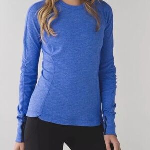 Women's Blue Long Sleeve Top